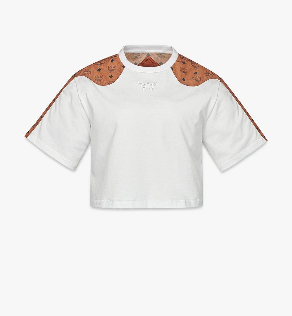 Laurel Cropped T-Shirt in Organic Cotton and Monogram ECONYL® 1 Laurel Cropped T-Shirt in Organic Cotton and Monogram ECONYL® 1